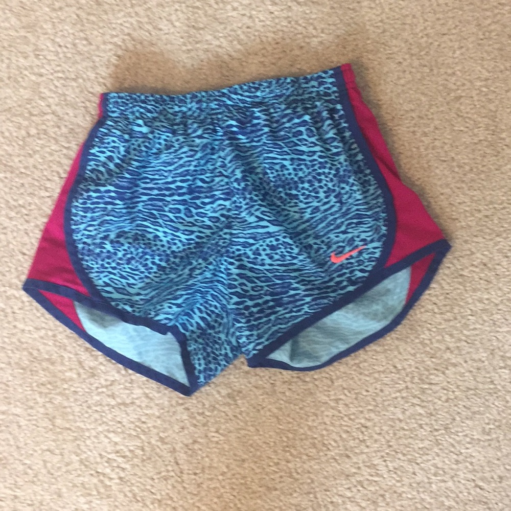 Nike leopard print athletic shorts